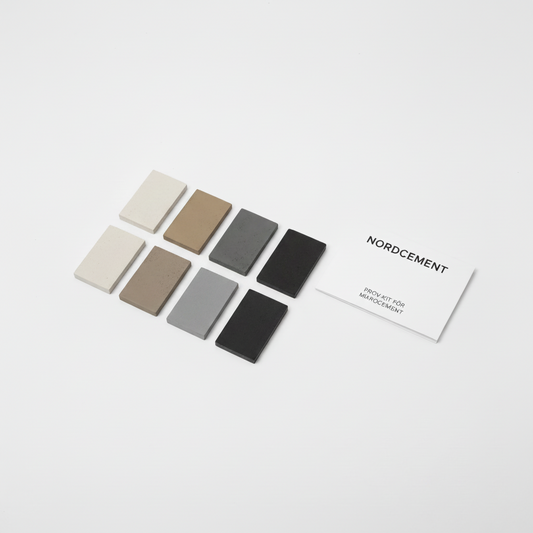 Microcement provkit med färgprover