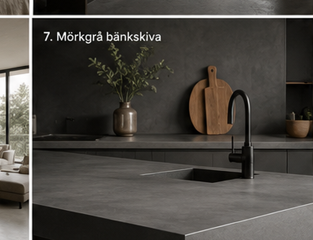 Microcement på bänkskiva