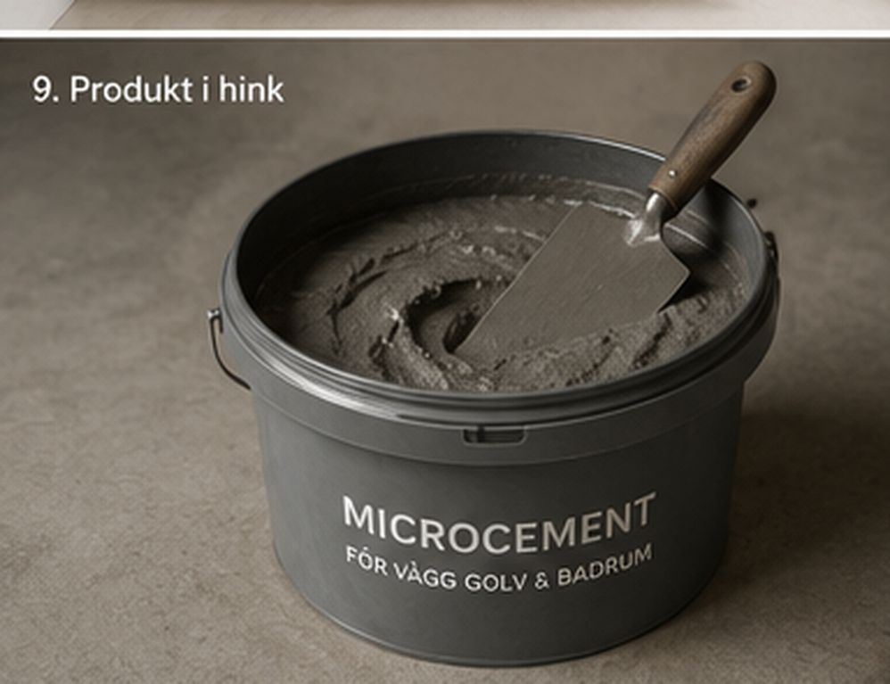 Färdigblandad microcement i hink